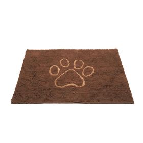 DGS Pet Products Dirty Dog Door Mat Small Mocha Brown 23" x 16" x 2" (Color: Mocha Brown, size: small)